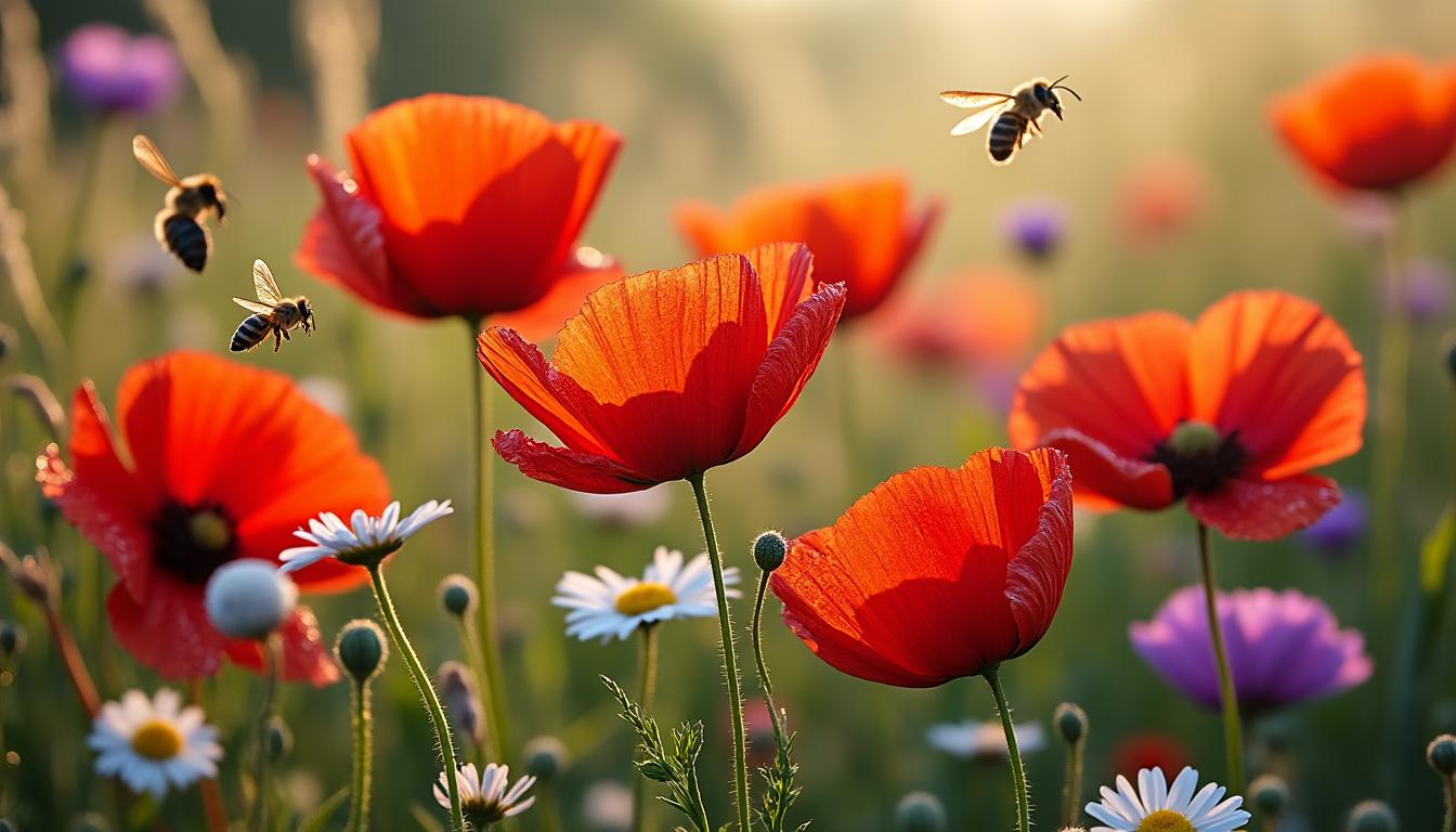 découvrez nos semences bio de coquelicot (papaver rhoeas) pour une culture naturelle et authentique. embellissez votre jardin avec des fleurs sauvages aux couleurs vives et respectueuses de l'environnement.