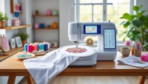 découvrez la brother pr1055x, la machine à broder multifonction idéale pour réaliser des créations exceptionnelles avec précision et facilité. parfaite pour tous vos projets de broderie.