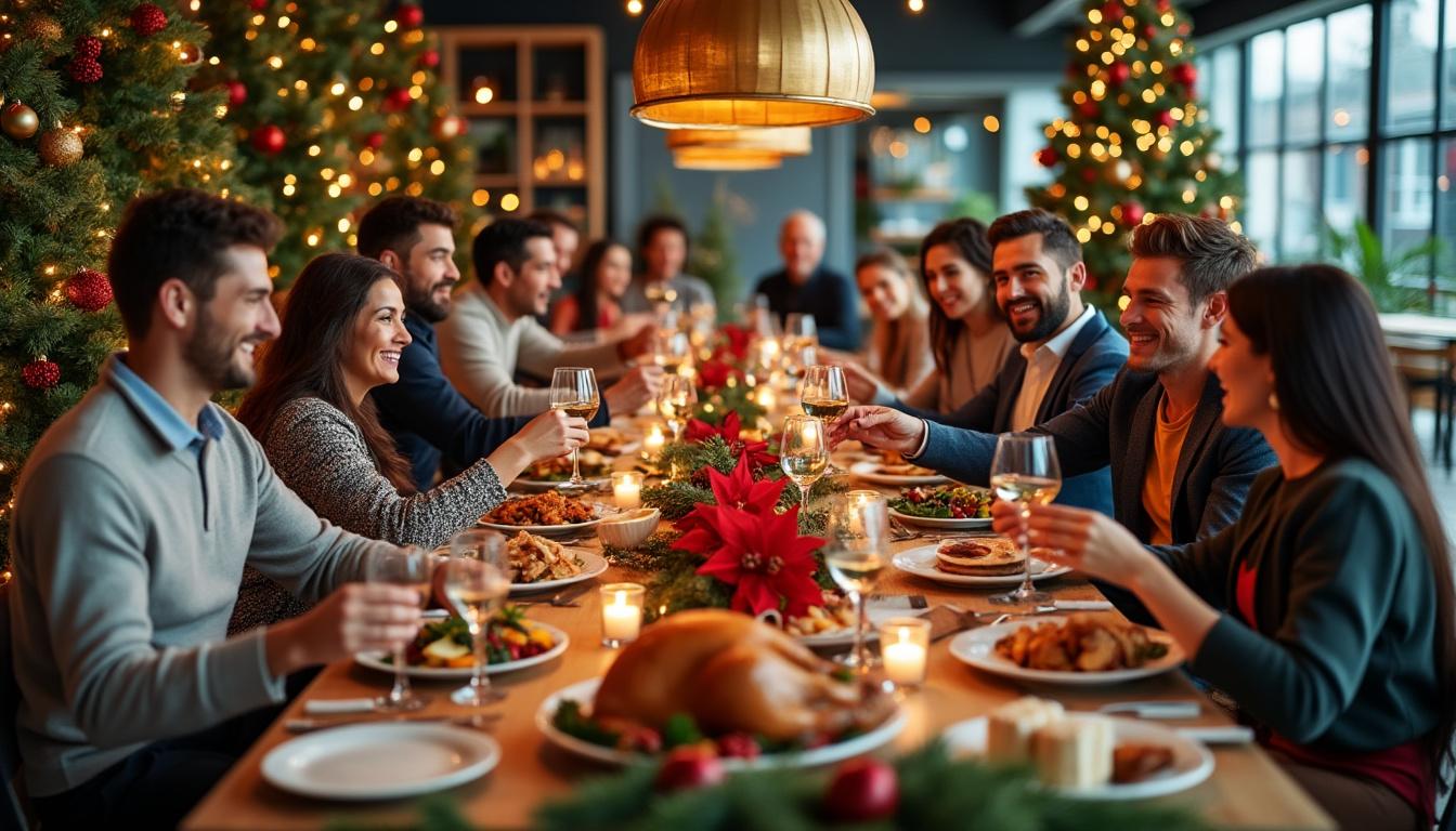 découvrez nos astuces et inspirations pour organiser un repas de noël en entreprise réussi, alliant convivialité, décoration festive et animations pour une fête mémorable.