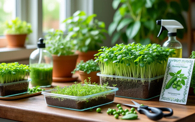 découvrez notre guide pratique pour cultiver facilement vos micro-pousses de pois à la maison et profiter de graines fraîches et nutritives toute l'année.