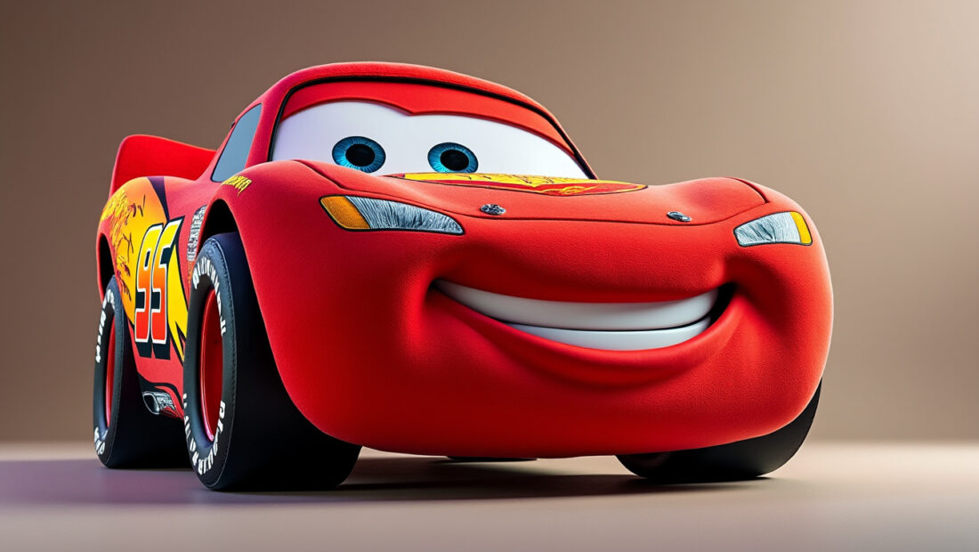 découvrez la peluche géante de 55 cm flash mcqueen, la voiture de course rouge emblématique de disney cars, parfaite pour les fans et les collectionneurs.