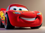 découvrez la peluche géante de 55 cm flash mcqueen, la voiture de course rouge emblématique de disney cars, parfaite pour les fans et les collectionneurs.