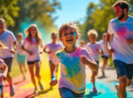 participez à la color run, une course familiale pleine de couleurs éclatantes et de joie contagieuse, idéale pour partager un moment fun et sportif en famille.